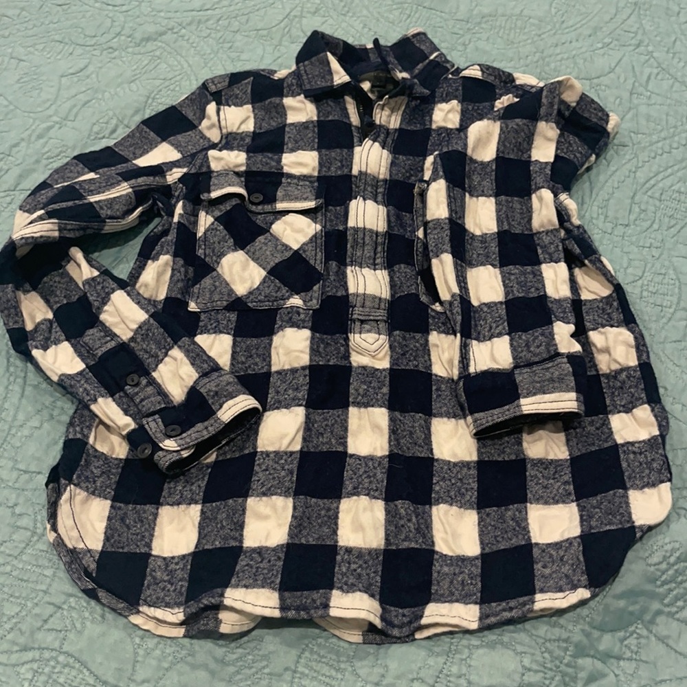 J. Crew Buffalo Flannel Shirt, zip-up front, size small